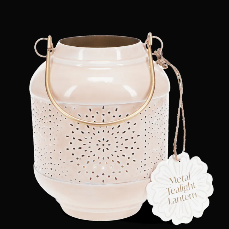 Rex London Enamel tealight lantern - Soft pink Best