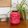 Rex London Enamel tealight lantern - Vibrant pink Hot