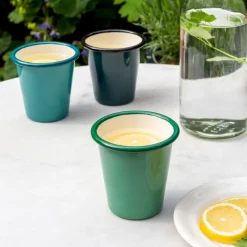 Rex London Enamel tumbler 300ml - Green Clearance