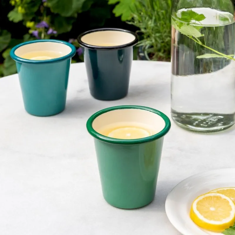 Rex London Enamel tumbler 300ml - Green Clearance