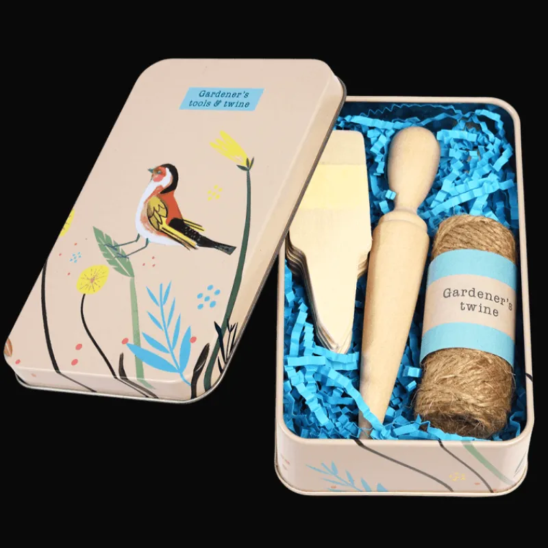 Rex London Gardener's tools and twine in a tin - Your Garden Best