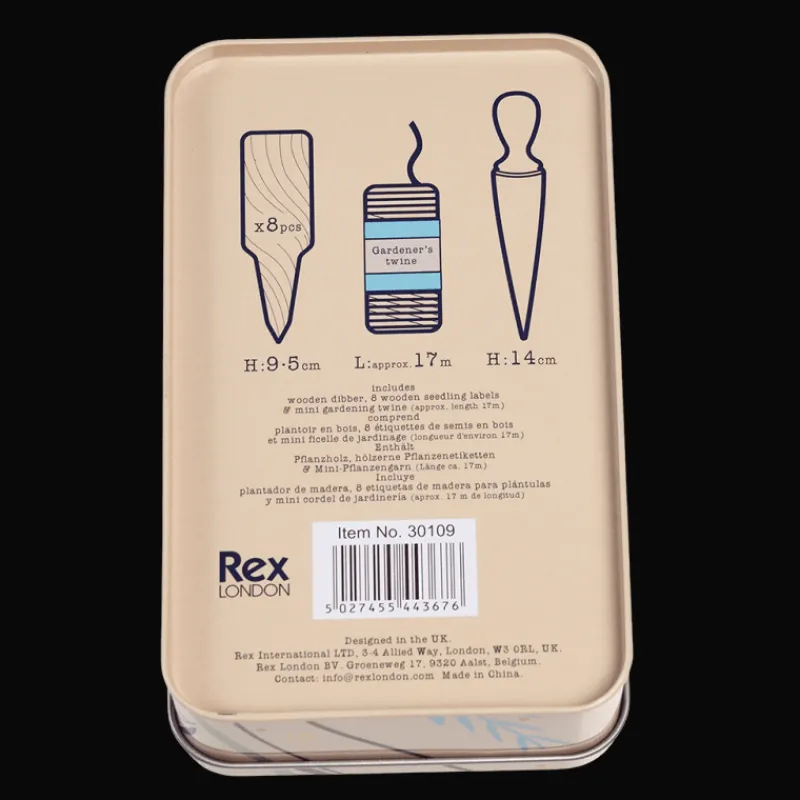 Rex London Gardener's tools and twine in a tin - Your Garden Best