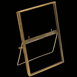 Rex London Glass and brass metal standing frame (15 x 10cm) New