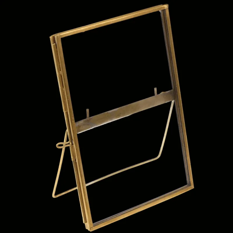 Rex London Glass and brass metal standing frame (15 x 10cm) New