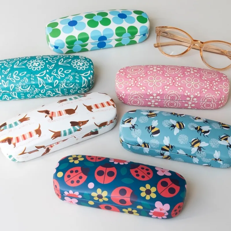 Rex London Glasses case & cleaning cloth - Blue and green Daisy Sale