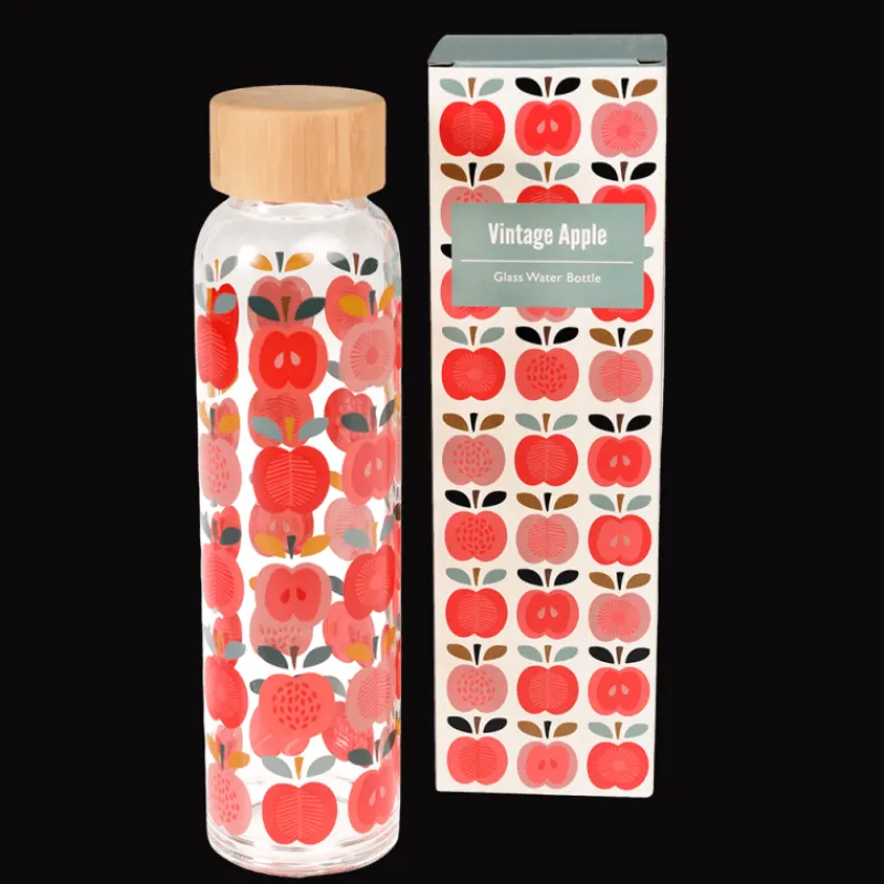 Rex London Glass water bottle 420ml - Vintage Apple Discount