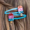 Rex London Glitter hair clips (set of 2) - Ice lolly Best