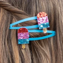 Rex London Glitter hair clips (set of 2) - Ice lolly Best