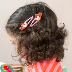 Rex London Glitter hair clips (set of 2) - Love Hearts Sale