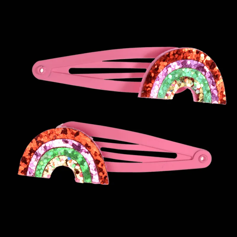 Rex London Glitter hair clips (set of 2) - Rainbow Sale