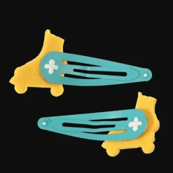 Rex London Glitter hair clips (set of 2) - Roller skate Discount