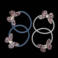 Rex London Glitter hair ties (set of 4) - Fairies in the Garden butterfly Hot