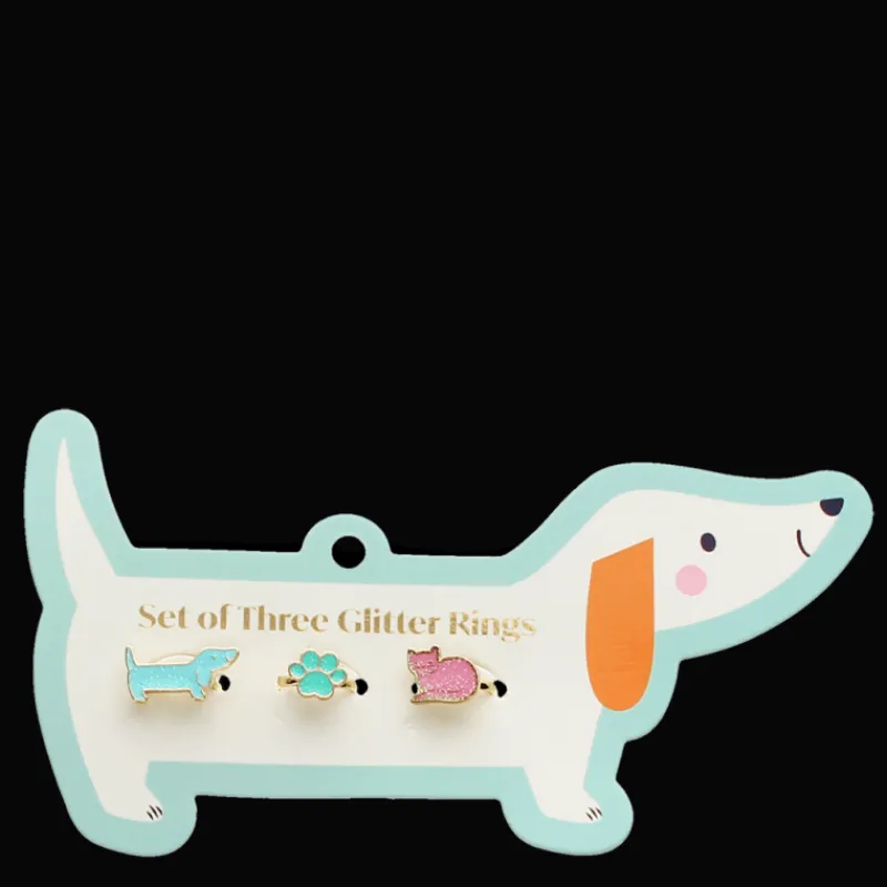 Rex London Glitter rings (set of 3) - Dog & cat New