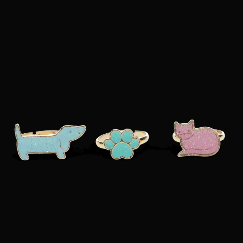 Rex London Glitter rings (set of 3) - Dog & cat New