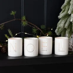 Rex London Glossy ceramic tealight holders (set of 4) - NOEL Best