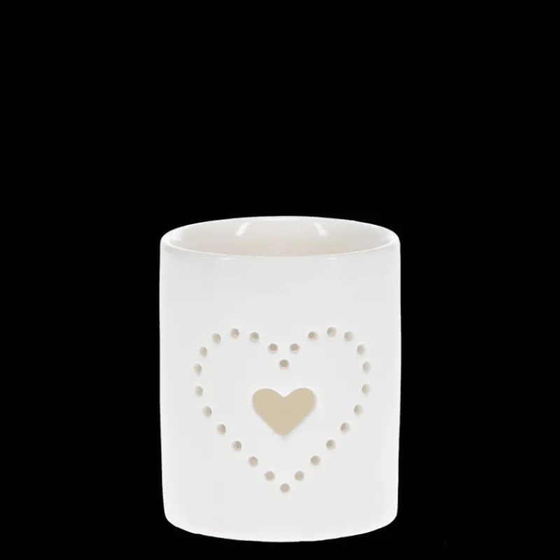 Rex London Glossy ceramic tealight holder - Heart New
