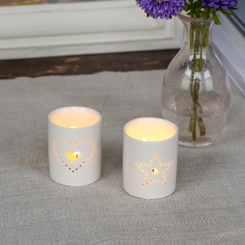 Rex London Glossy ceramic tealight holder - Heart New