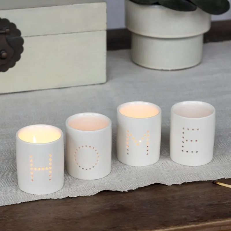 Rex London Glossy ceramic tealight holders (set of 4) - HOME Outlet