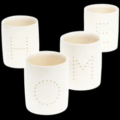 Rex London Glossy ceramic tealight holders (set of 4) - HOME Outlet