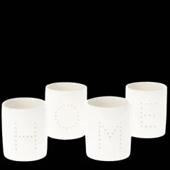 Rex London Glossy ceramic tealight holders (set of 4) - HOME Outlet