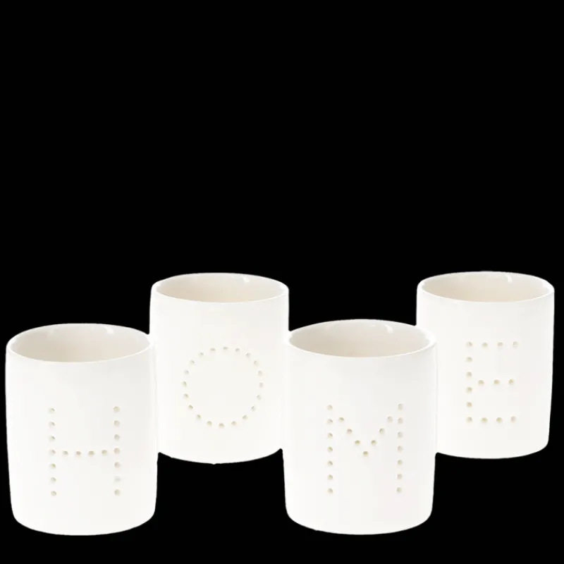 Rex London Glossy ceramic tealight holders (set of 4) - HOME Outlet