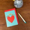 Rex London Greetings card - Birds and heart New