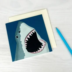 Rex London Greetings card - Shark Fashion