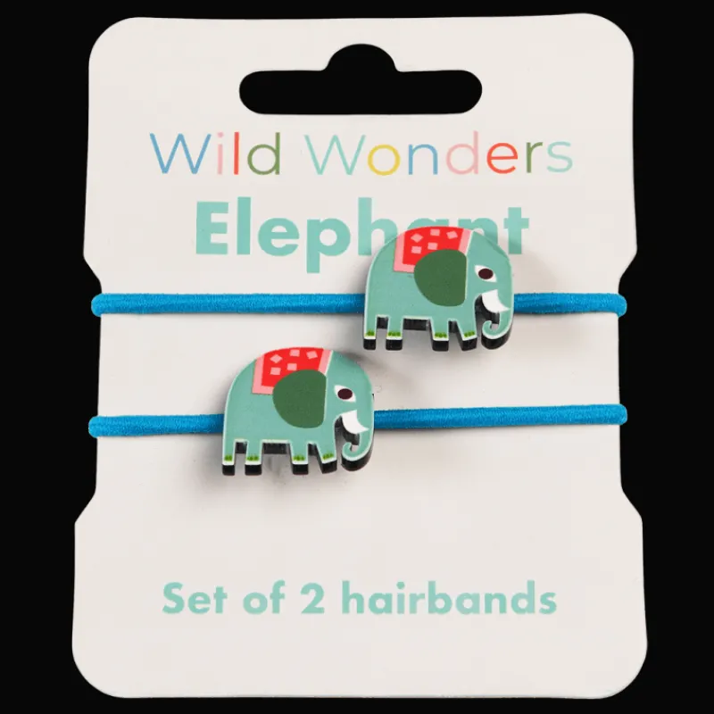 Rex London Hair ties (set of 2) - Wild Wonders elephant Outlet