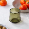 Rex London Hand blown bubble glass tumbler - Olive green Hot