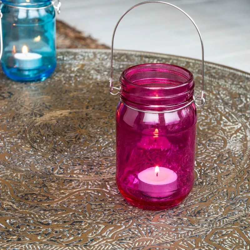 Rex London Jam jar tealight holder - Pink Sale