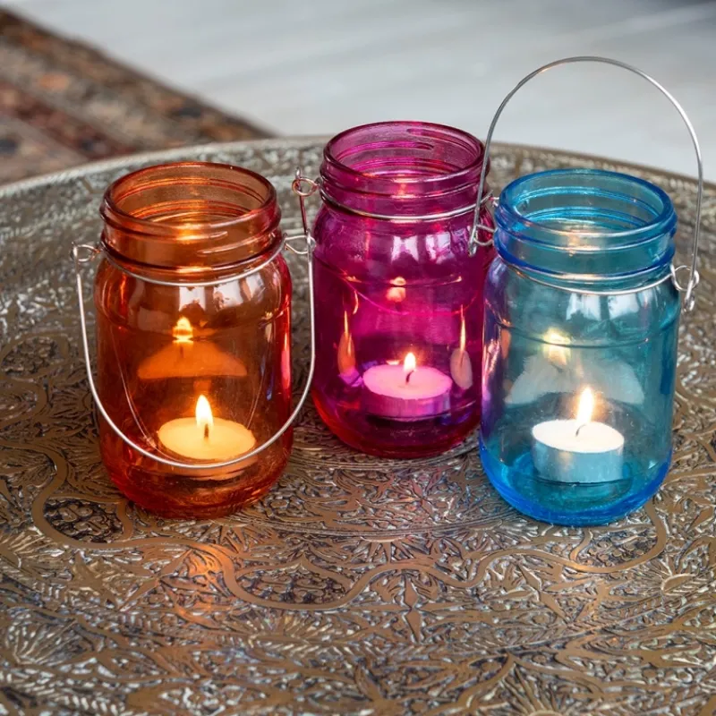 Rex London Jam jar tealight holder - Pink Sale