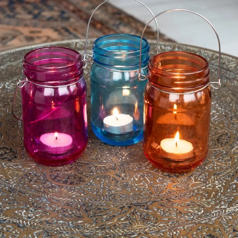Rex London Jam jar tealight holder - Pink Sale