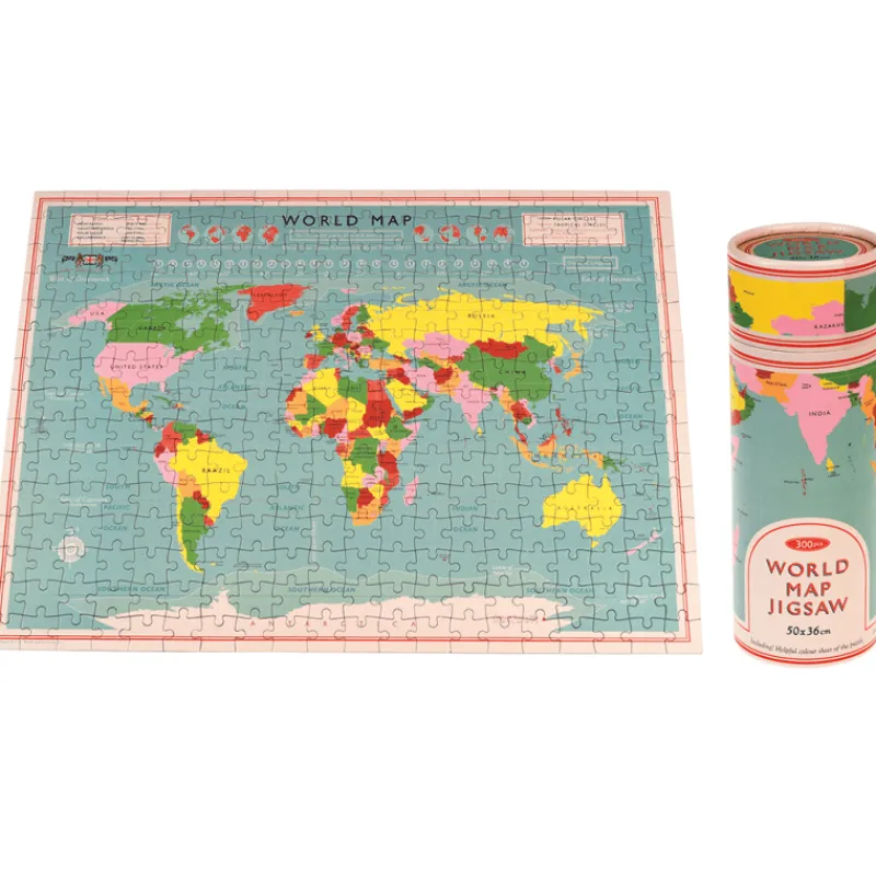 Rex London Jigsaw puzzle in a tube (300 piece) - World Map Discount