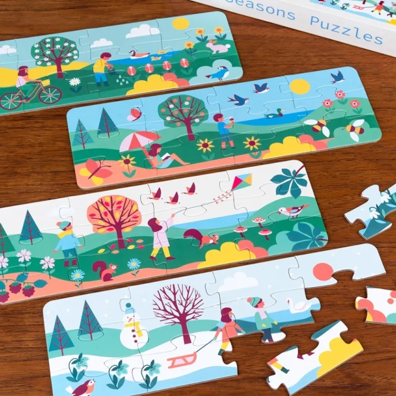 Rex London Jigsaw puzzles (4 x 12 pieces) - Seasons Discount
