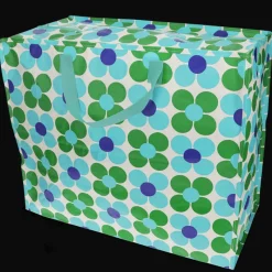 Rex London Jumbo storage bag - Blue and green Daisy Outlet