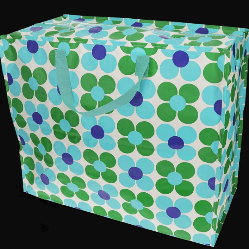 Rex London Jumbo storage bag - Blue and green Daisy Outlet