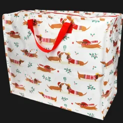 Rex London Jumbo storage bag - Festive Sausage Dog Online