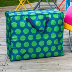 Rex London Jumbo storage bag - Spotlight green on blue Sale