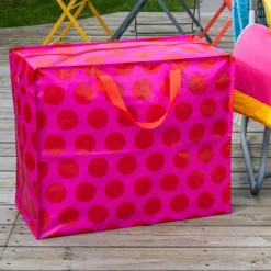 Rex London Jumbo storage bag - Spotlight red on pink Clearance