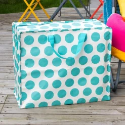 Rex London Jumbo storage bag - Spotlight turquoise on white Clearance