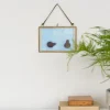 Rex London Landscape double sided glass and brass metal hanging frame (15 x 10cm) Best