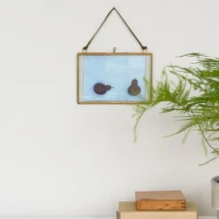 Rex London Landscape double sided glass and brass metal hanging frame (15 x 10cm) Best