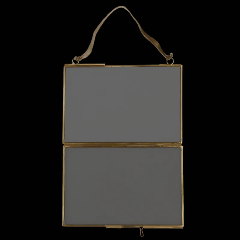 Rex London Landscape double sided glass and brass metal hanging frame (15 x 10cm) Best