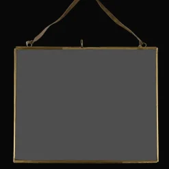 Rex London Landscape double sided glass and brass metal hanging frame (25 x 20cm) Online