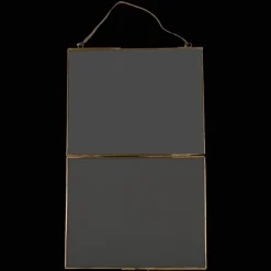 Rex London Landscape double sided glass and brass metal hanging frame (25 x 20cm) Online