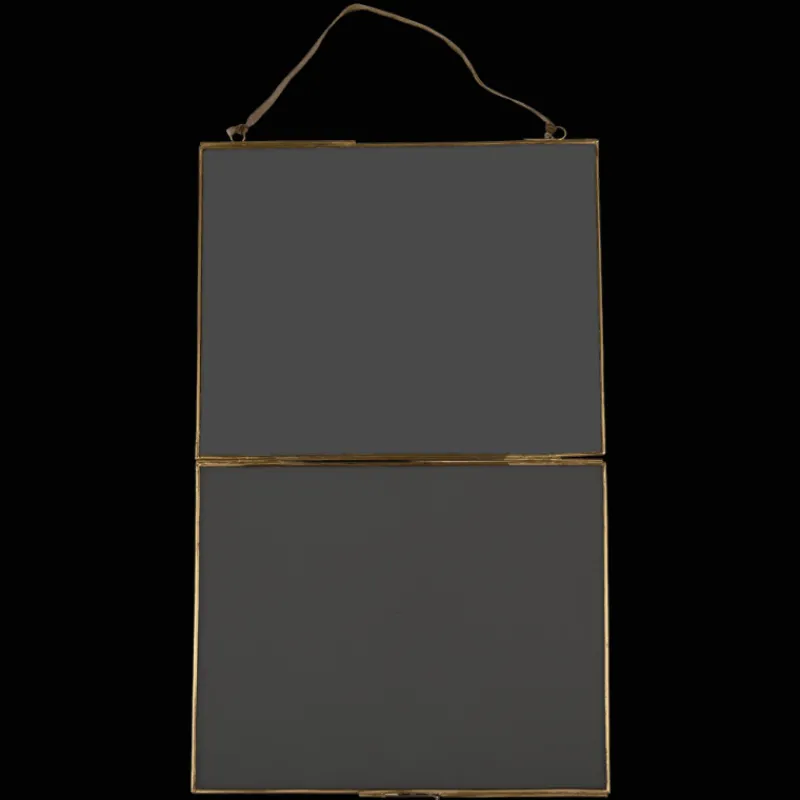 Rex London Landscape double sided glass and brass metal hanging frame (25 x 20cm) Online