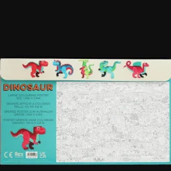 Rex London Large colouring poster with pencils - Baby Dinos Discount