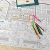 Rex London Large colouring poster with pencils - On Our Street Hot
