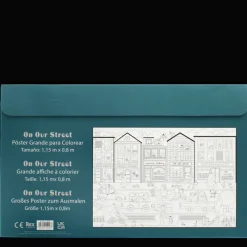 Rex London Large colouring poster with pencils - On Our Street Hot