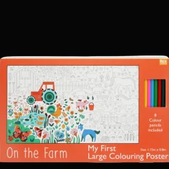 Rex London Large colouring poster with pencils - On the Farm Discount
